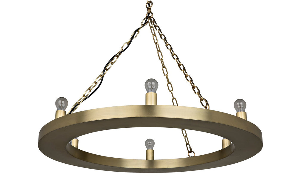 Ciro Chandelier, Metal with Brass Finish