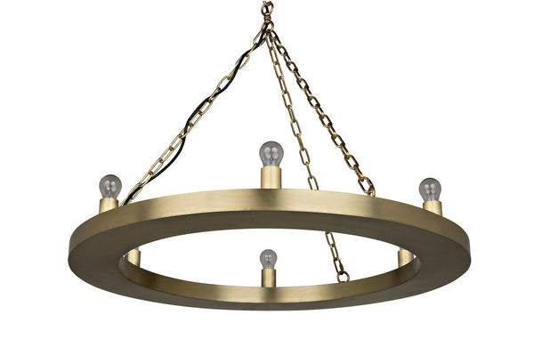 Ciro Chandelier, Metal with Brass Finish