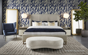 NEVIN BED - QUEEN - DOVE CREAM