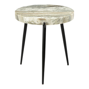 Brinley Accent Table with Brown Marble