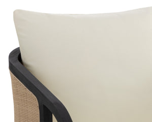 PALERMO LOUNGE CHAIR - CHARCOAL - STINSON CREAM