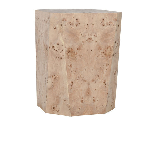 Avena Burl Wood End Table - Natural