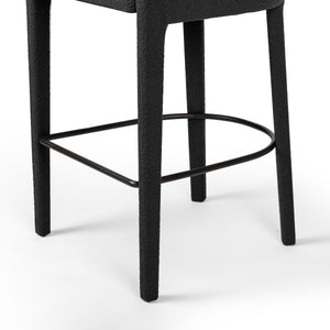 Hawkins Stool In Fiqa Boucle Charcoal In Bar