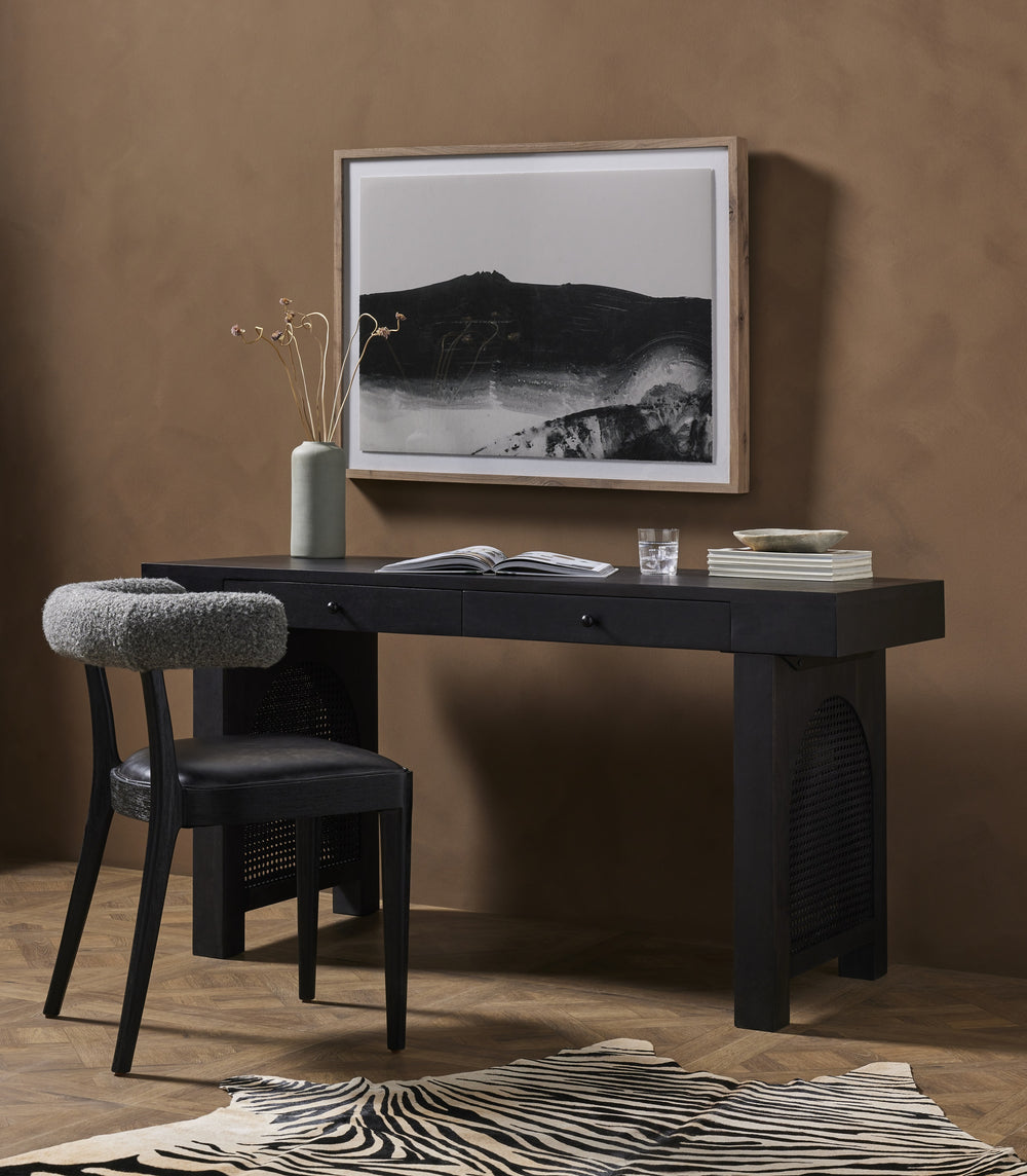 Tilda Desk In Black Wash Mango