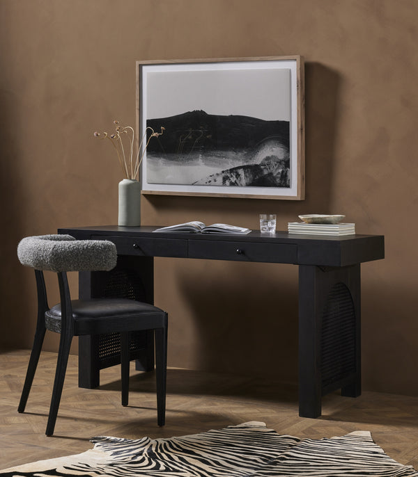 Tilda Desk In Black Wash Mango