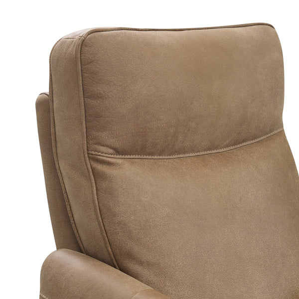 Vivica Leather Power Recliner in Toffee Finish
