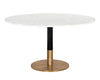 MASSIE DINING TABLE - WHITE MARBLE - 54"