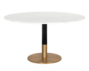 MASSIE DINING TABLE - WHITE MARBLE - 54"