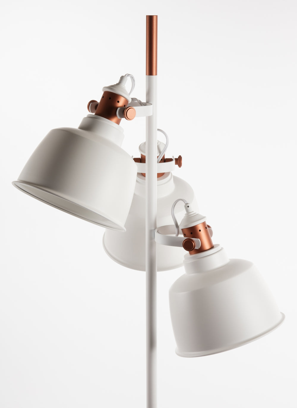 Hentz Three Light Floor Lamp - Matt White