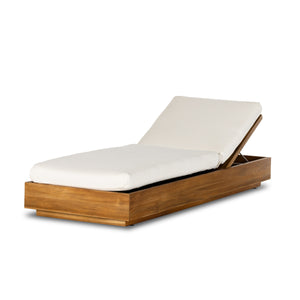 Kinta Outdoor Chaise Lounge In Natural Teak