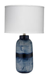 Batik Ceramic Table Lamp with Linen Shade