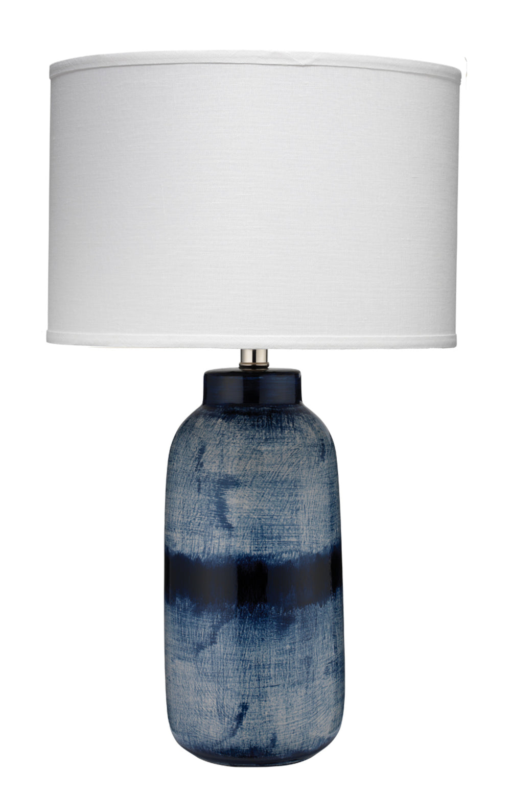 Batik Ceramic Table Lamp with Linen Shade