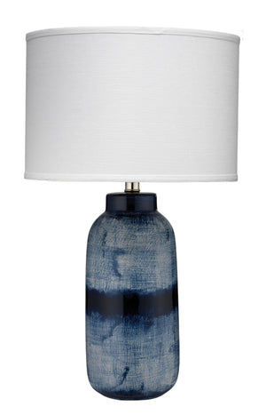 Batik Ceramic Table Lamp with Linen Shade
