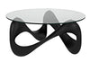 Orion Black Resin and Glass Coffee Table