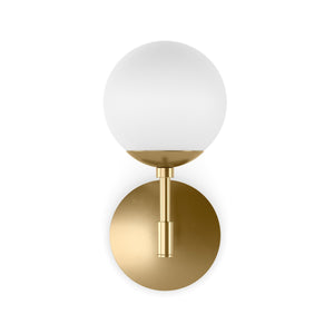 Sunset Sconce In Burnished Brass And Opal Matte Glass