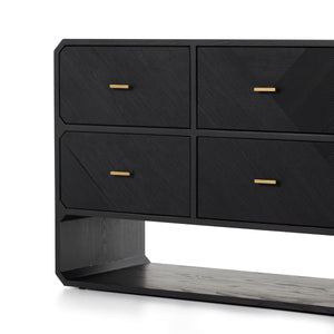 Caspian 6 Drawer Dresser In Black Ash