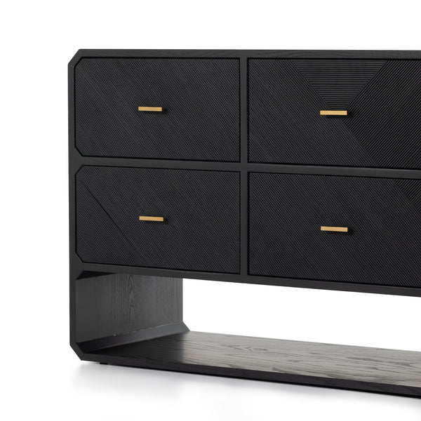 Caspian 6 Drawer Dresser In Black Ash