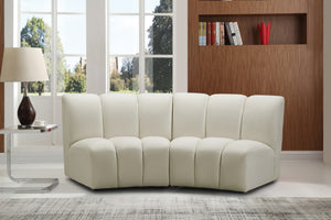 Lynda 2pc. Modular Sectional In Cream Velvet