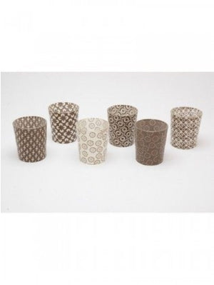 6 Tealight Brown Shades