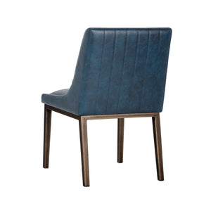 HALDEN DINING CHAIR - RUSTIC BRONZE - VINTAGE BLUE