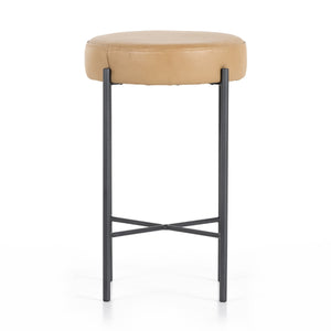 Nocona Stool In Tan Leather In Counter