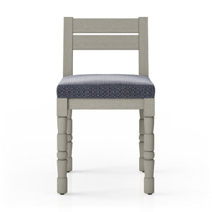 Waller Outdoor Dining Chair In Grey/Navy