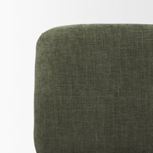 Nora Forest Green Fabric w/ Matte Black Metal Legs Accent Chair