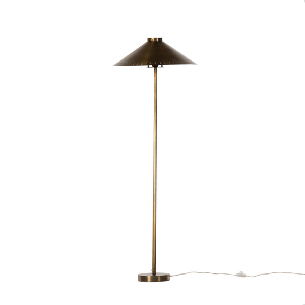 Egon Floor Lamp In Antique Brass Iron