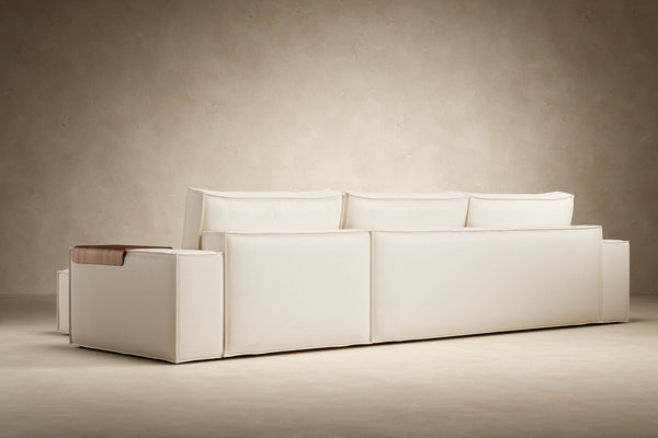 NEWILLA SOFA BED W/LOUNGER 57"X118", W/WIDE ARM RESTS