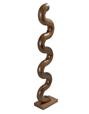 Asclepius Dark Walnut Sculpture