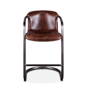 Portofino Leather Counter Chair Geisha Brown