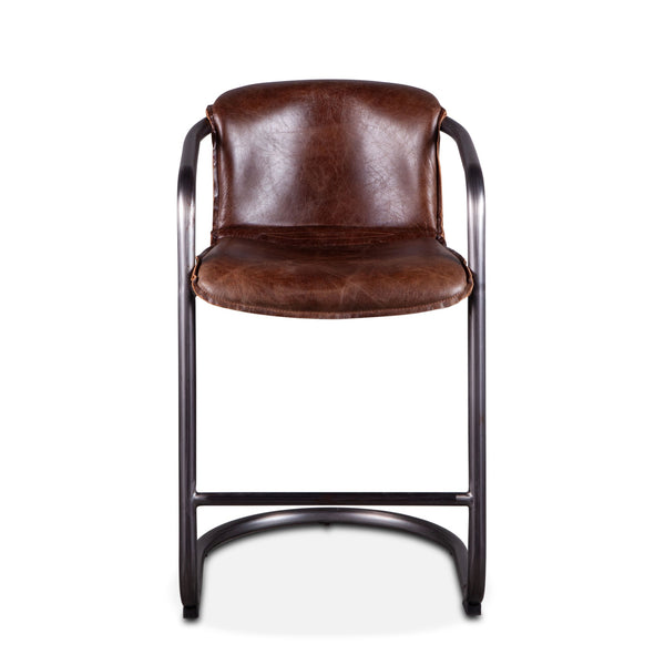 Portofino Leather Counter Chair Geisha Brown
