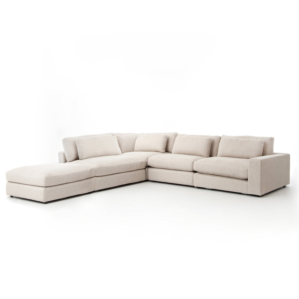 Bloor 4 Pc Raf Sectional with Ottoman in Essence