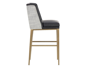 JOPLIN BARSTOOL - CANTINA BLACK / VERA WHITE PEPPER