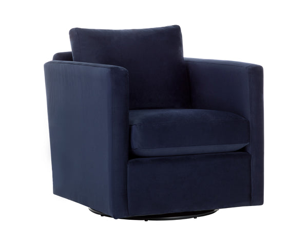 GEORGIE SWIVEL LOUNGE CHAIR - ABBINGTON NAVY
