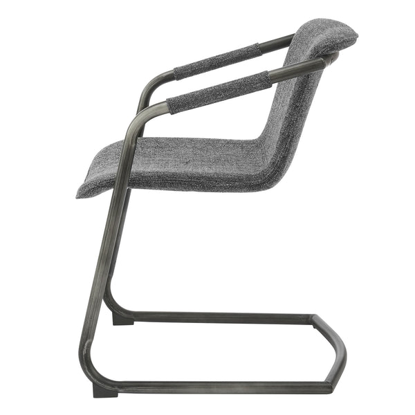 Indy Fabric Dining Side Chair In Blazer Dark Gray (Set of 2)
