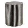 Chameau Side Table Black with Camel Bone Veneer