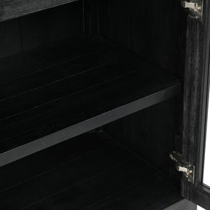 Macarthur Solid Wood 4-Drawer Cabinet in Antique Black
