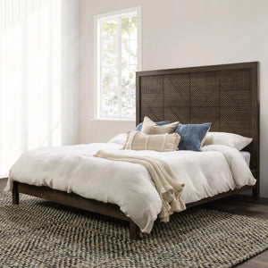 Santa Clara Solid Wood Bed - Toasted Brown, Queen