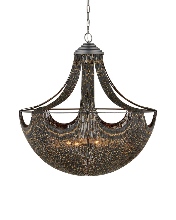 Eduardo Chandelier In Natural Iron & Brass