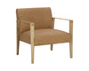 EARL LOUNGE CHAIR - RUSTIC OAK - LUDLOW SESAME LEATHER
