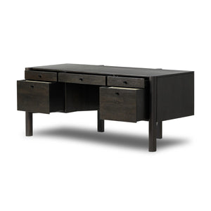 Reza Desk - Worn Black Parawood