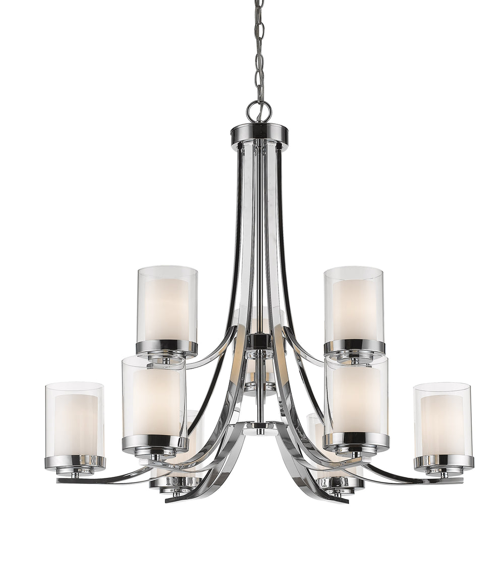 Willow 9 Light Chandelier in Chrome Finish