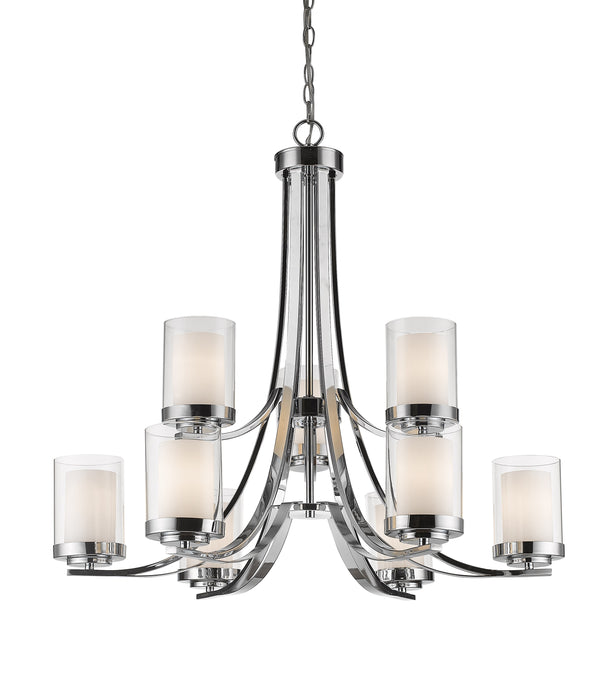 Willow 9 Light Chandelier in Chrome Finish