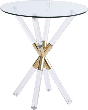 Erick End Table In Acrylic/Gold