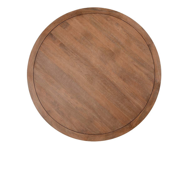 Selena Solid Wood Round Dining Table - Hickory Brown