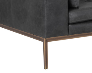 BURR SOFA - SERBIA BLACK LEATHER