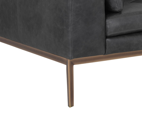 BURR SOFA - SERBIA BLACK LEATHER