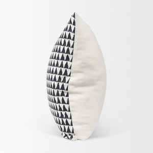 Jolie Cream w/ Black Print Linen Square Decorative Pillow  Cover
