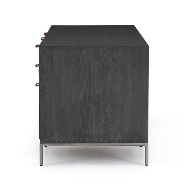 Trey Executive Desk In Black Wash Poplar